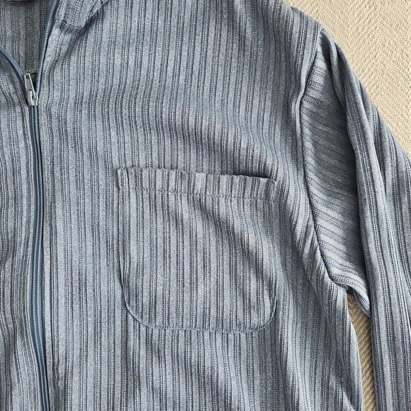 Haband Full Zip Men's Jacket Size Large Gray Y2K Style 129 Made in Switzerland - Picture 10 of 15